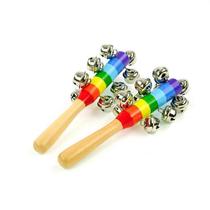 Supply wooden baby toys musical instruments 10 bells string bells rattle toys newborn development