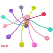Household magnetic silicone data cable storage cable manager headphone cable magnet winder data cable manager custom-made