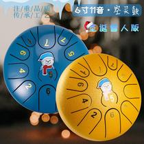 6-inch 11-tone Snowman Ethereal Drum Steel Tongue Drum Forgettable Color Empty Hand Disc Instrument Beginner Children Foreign Trade Christmas Gift