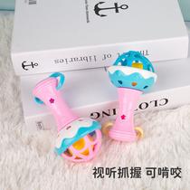 Baby toys teether puzzle early education 0-3-6 months baby 1 year old 4 and a half 7 infants newborn boys and girls hand rattle stick