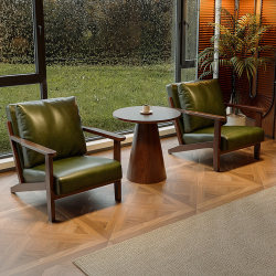 Retro Cafe Table and Chair Combination Milk Tea Shop Bar Balcony Casual Homestay Hotel Sofa Negotiation Reception