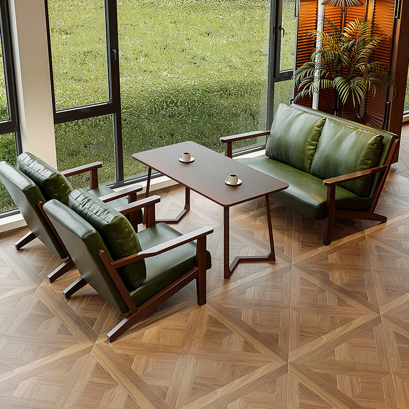 Retro Cafe Table and Chair Set, Milk Tea Shop, Bar, Balcony, Leisure, Homestay, Hotel Sofa, Negotiation, Reception Retro Cafe Table and Chair Set, Milk Tea Shop, Bar, Balcony, Leisure, Homestay, Hotel Sofa, Negotiation, Reception