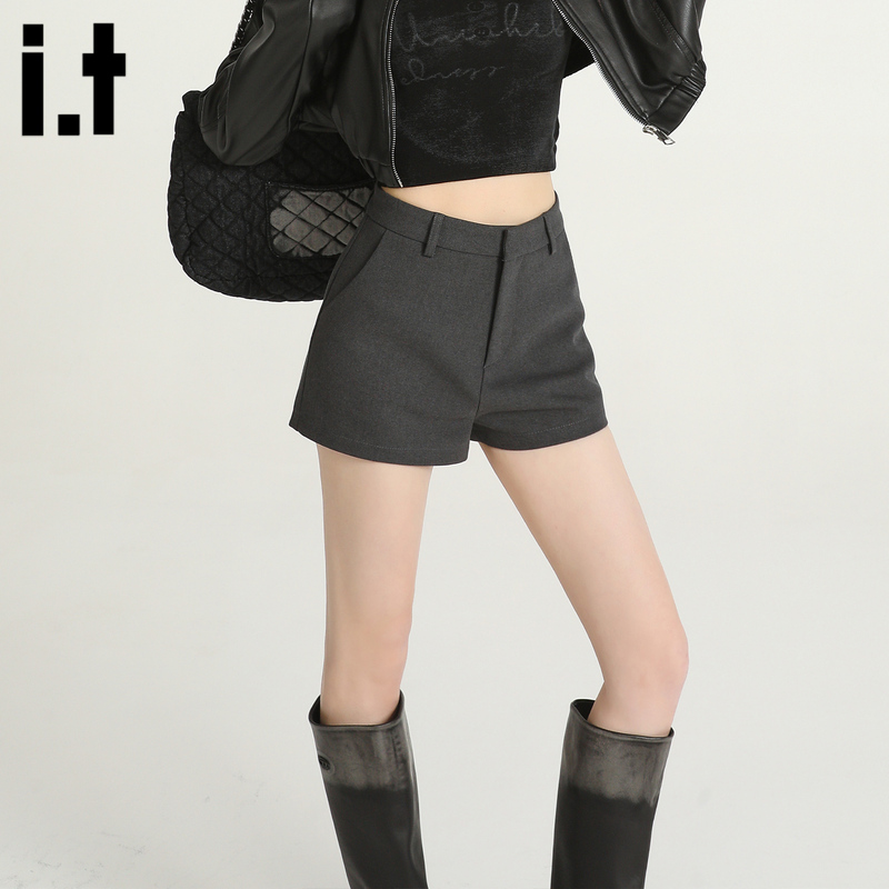 Chocoolate American-Style Spicy Girl Suit Shorts for Women 2026 New High-Waisted Wide-Leg Boot Shorts