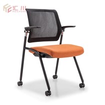 Company student tutoring class with writing board foldable training chair with pulley roller table and board integrated conference chair