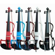 Upscale white electronic electroacoustic violin professional stage performance celebration beginology solid wood color set