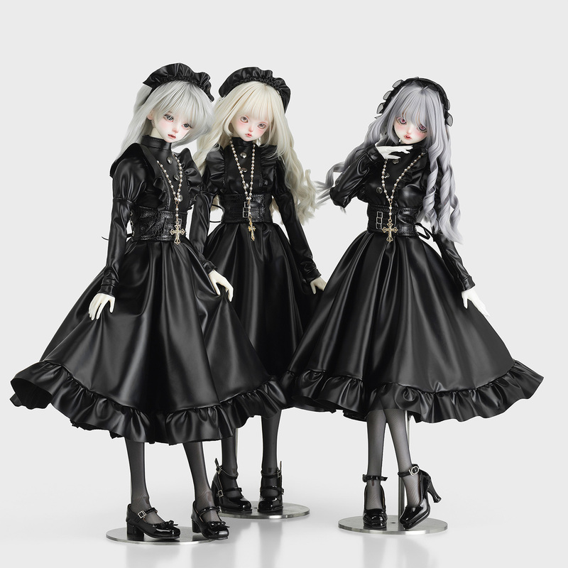 【Abyss Maid】Big Four Pu Maid Outfit Leather Snake Pattern Pu Dress Bjd Doll Clothes Seven for Three