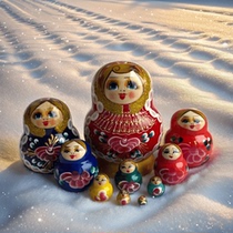 Russian nesting doll environmentally friendly paint ten-layer potbelly basswood childrens educational gifts creative gifts travel hand-painted