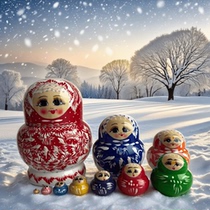 Russian painted matryoshka doll with a big belly 10 layers of basswood pure hand-painted gift creative ornaments cute educational toys to give away
