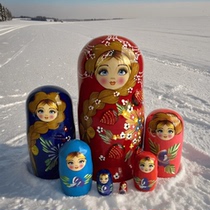 Russian matryoshka doll 7-layer high-quality paint and air-dried basswood childrens educational toys creative ornaments Harbin tourism