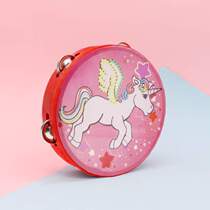 Kindergarten tambourine is a professional percussion instrument for infants and young children. Orff childrens tambourine beat drum rattle teacher performs