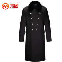 Minggu labor protection coat winter long cotton coat warm and cold-resistant work clothes black plush style