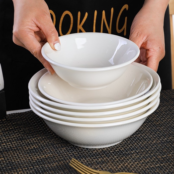 Pure white ceramic hat bowl wing bowl button pork bowl rice bowl rice bowl serving vegetables bowl soup bowl noodle bowl soup noodles bowl soup noodles bowl breakfast porridge bowl