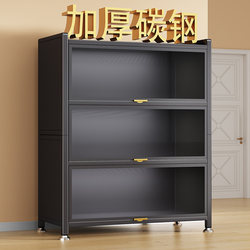 Kitchen Storage Rack Floor-Standing Multi-Layer Storage Cabinet for Microwave For Home Multi-Function Cabinet with Door Storage Cabinet Shelf