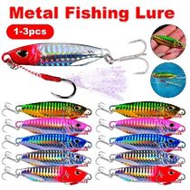 1-3pcs Metal Fishing Lure 30g 65mm Artificial Double Hook