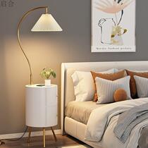 qh bedside table integrated table lamp smart internet celebrity light luxury bedroom multifunctional floor lamp creative wireless charging