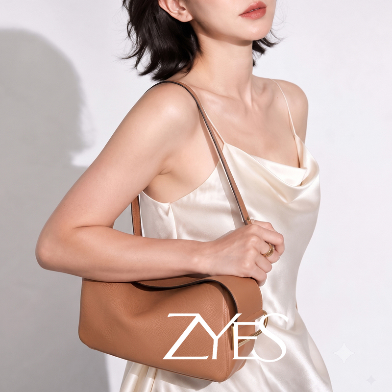 Zaoye Said the Bag Is Made of Imported Leather, Cool Move Shoulder Bag, Large Capacity Shoulder and Handbag, Suitable for Commuting, Casual and Simple