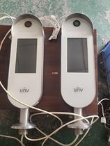 After disassembling the UNV speed gate two face recognition access control machines are installed.