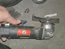 Second-hand imported pneumatic angle machine. Take pictures and videos of the actual product. What you see is what you get. There is a business name on it.