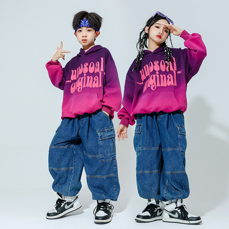 Autumn and winter children acting out hip hop street dance suit Chauber Boy Cool Handsome on New Year's Day Performance of the Children's Jazz Dancing-Taobao