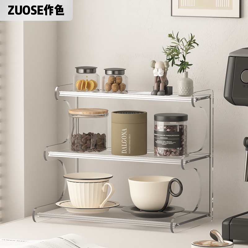 Desktop Transparent Acrylic Storage Rack Cup Holder Coffee Cup Display Stand Tea Cup Water Cup Placement Rack