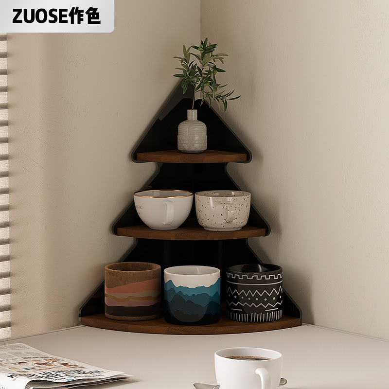 Corner Cup Holder Dining Table Countertop Cup Storage Rack Water Cup Coffee Cup Corner Placement Rack Tea Cup Display Rack