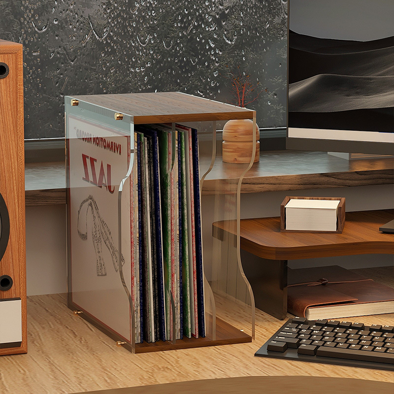 Vinyl Record Storage Rack, Transparent Acrylic Cd Display Rack, Disc Storage Rack, Vertical Disc Layered Placement Rack