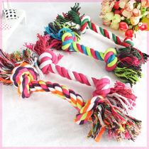 Woven Rope Pet Toys Resistant to Tooth Finish Tooth Cotton Rope Knot Dog Toy Pet Household Goods Spot