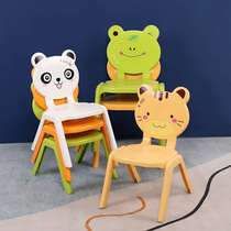 Thickened back chair Kindergarten table and chair childrens stool baby chair non-slip small stool plastic seat