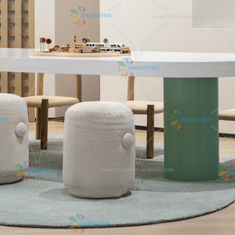 Chikoduo Kindergarten Tables and Chairs Toddler Learning Table Creative Design Classroom Combination Children's Furniture Model Room Tables and Chairs