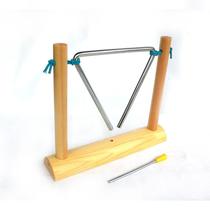 Oak triangle with frame Orff percussion instrument 6-inch triangle early education musical instrument triangle bell customization