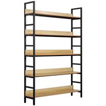 Bookshelf rack floor-standing household steel-wood shelf multi-layer living room display rack simple bookcase storage rack storage rack