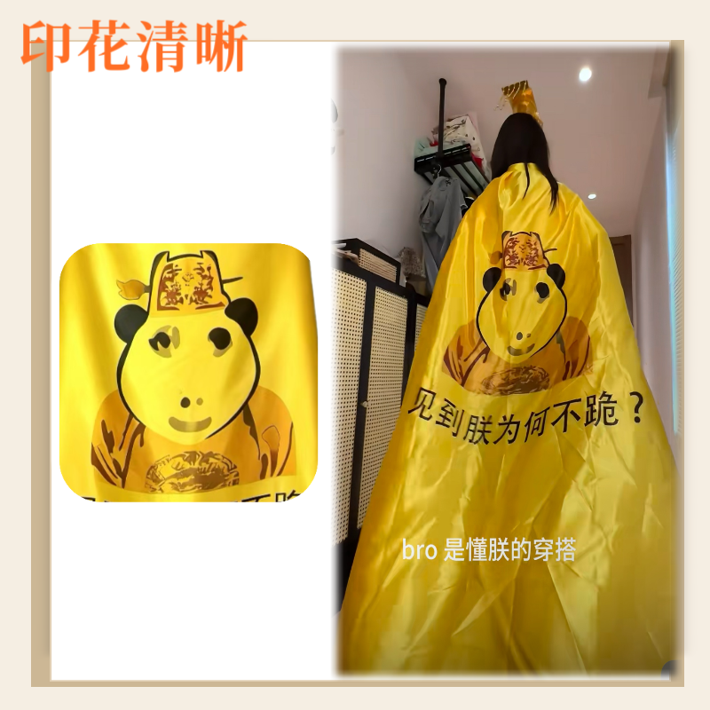 Funny emperor dragon picture cloak dragon robe cloak see me why don't you kneel cosplay game play abstract versatile