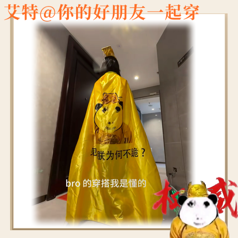 Funny emperor dragon picture cloak dragon robe cloak see me why don't you kneel cosplay game play abstract versatile