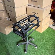 Rotating horse rack drop-wheel floor-mounted saddle rack saddle rack alloy telescopic rotating saddle rack saddle belt 5 wheels