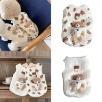 Winter Cotton Dog Clothes Pocket Little Bear Cotton Jacket V