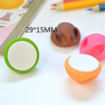 Hot-selling desktop cable organizer round small double hole TPR cable fixer data cable simple storage and organization cable winder customization