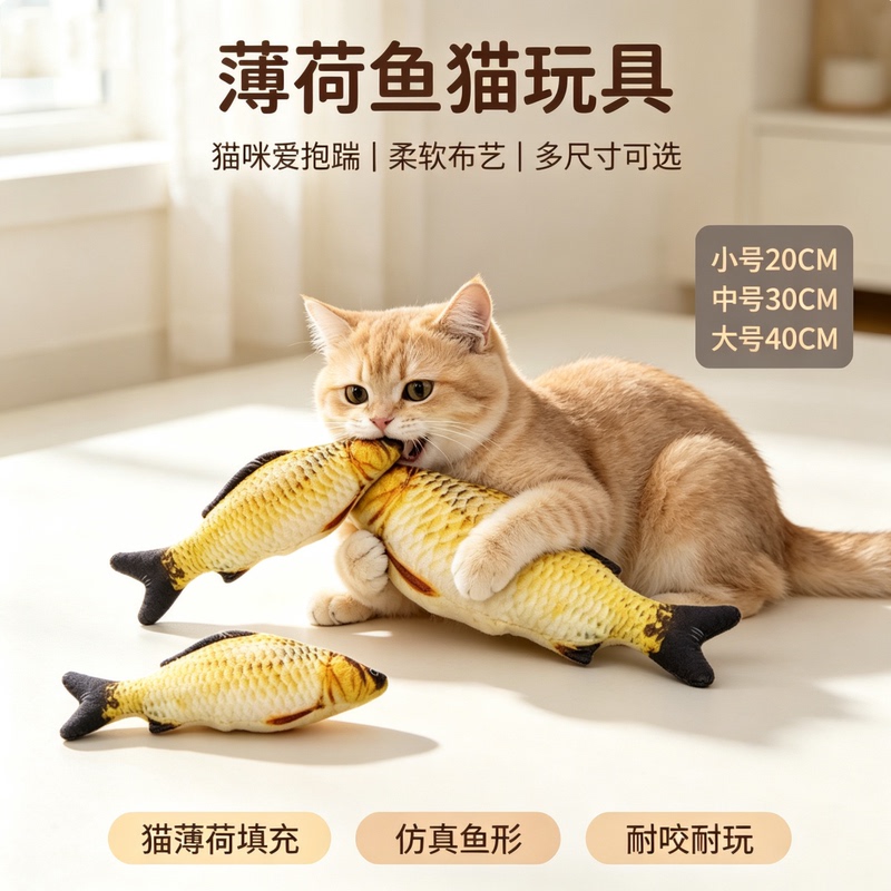 Cat Toy Self-Entertainment Catnip Simulated Fish Kitten Teething Durable Chewable Cat Toy Fish for Cats to Expend Energy Cat Toy Self-Entertainment Catnip Simulated Fish Kitten Teething Durable Chewable Cat Toy Fish for Cats to Expend Energy