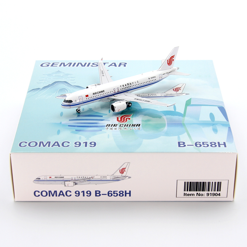 Geministar 91904 China International Airlines Commercial Aircraft C919 B-658H Passenger Aircraft Model 1/400 Geministar 91904 China International Airlines Commercial Aircraft C919 B-658H Passenger Aircraft Model 1/400