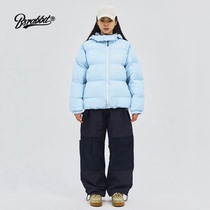bsrabbit loose spliced ​​workwear sports pants for men and women Korean outdoor waterproof ski pants single board and double board