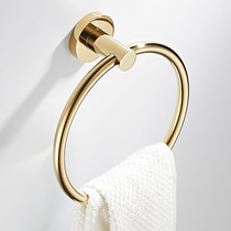 Bathroom hanging towel ring gold all copper towel rack no punching bathroom wall hanging hand towel ring light luxury
