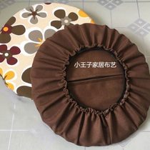Canvas thickened high-density sponge round cushion cover bar chair stool cushion cover small round stool stone stool cushion cover