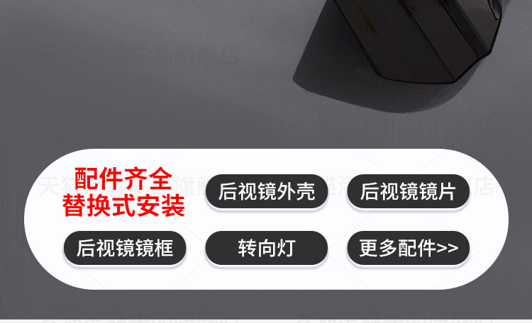 Suitable for 19-21 Model Li Auto One Rearview Mirror Housing, New Energy Li Auto Reversing Mirror Frame, Reflector, Turn Signal Light