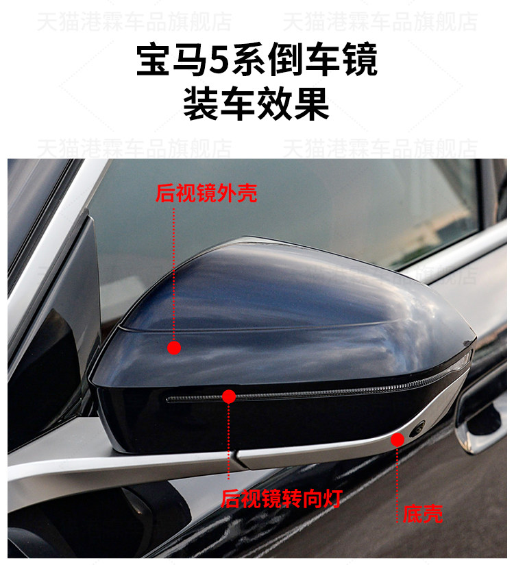 Suitable for Bmw X3 G45 G48 Ix3 Na8 Na5 Rearview Mirror, Reflector, Reversing Mirror Housing, Turn Signal Light
