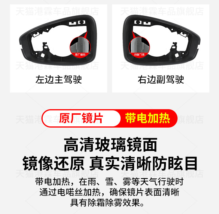 Suitable for 20-23 Models of Roewe I5I6 Reversing Mirror Housing, Ei5 Rearview Mirror Housing, Mirror Lens Frame, Turn Signal Light Base