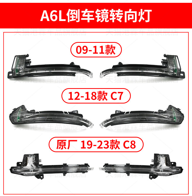 Suitable for A6LA3A4LA5 rearview mirror turn signal Q3Q5 Q5LQ7 reversing mirror mirror turn signal bar