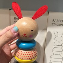 Toy Love Tumbler Puzzle Rabbit Wooden Layers Babys Choice Home Building Block Tower Childrens Stack