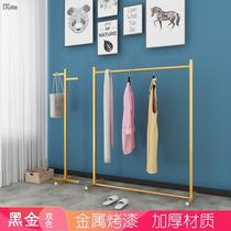 Simple floor-standing clothes hanger single pole household clothes drying rack indoor clothes drying rack bedroom clothes drying rod clothing rack