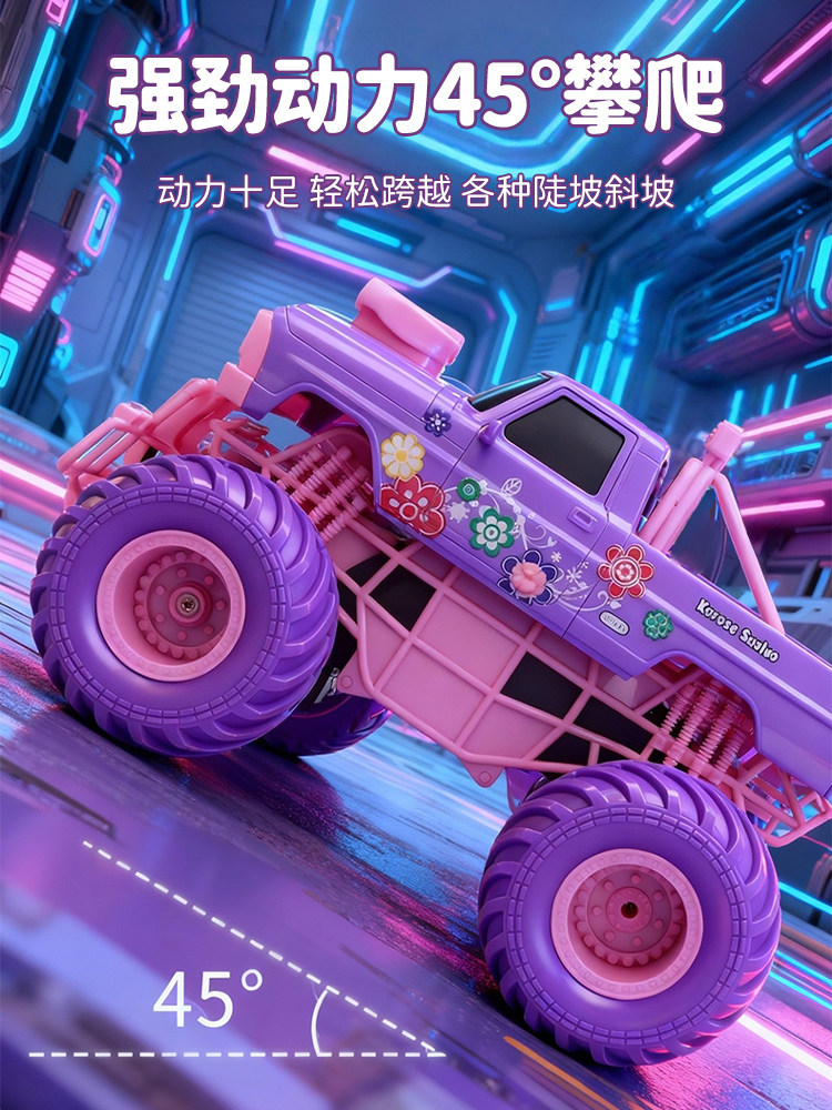 Children's Remote Control Car, Girl Version, Off-Road Vehicle, Toy for Girls Aged 3 to 6, Birthday Gift, Pink