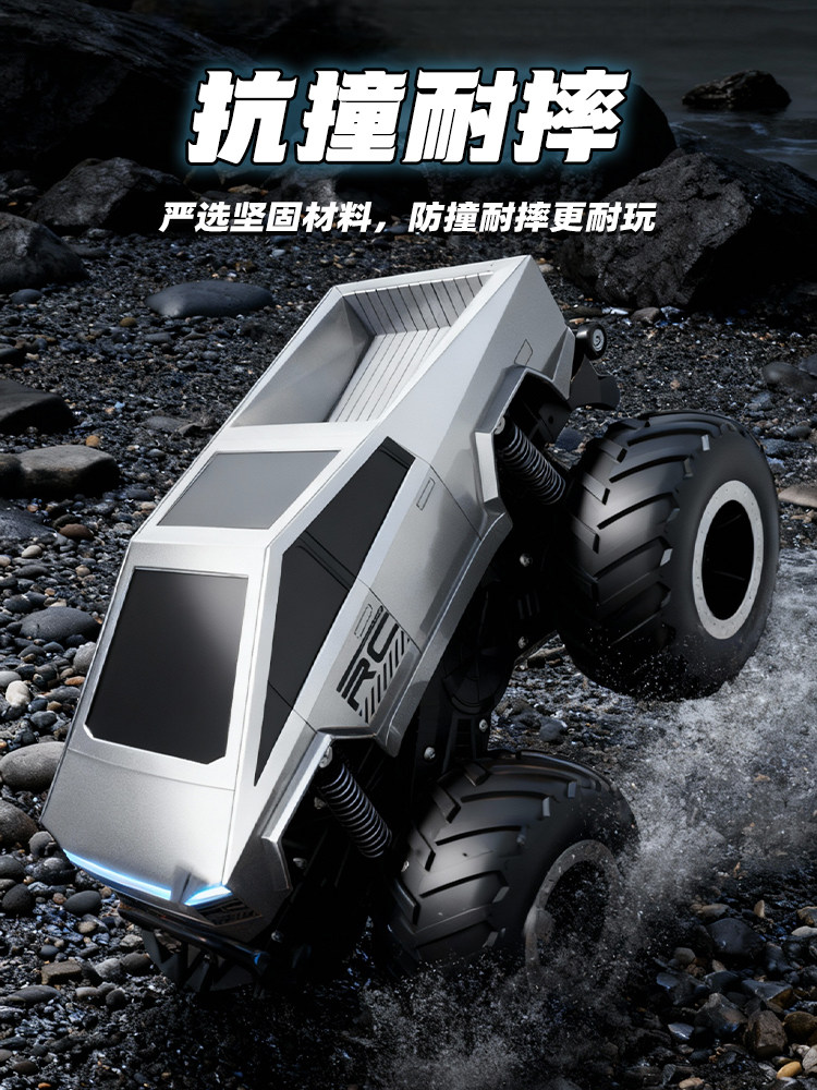 2025 New Amphibious Remote Control Car Four-Wheel Drive Off-Road Vehicle Tesla Toy Car for Boys and Children Big-Wheel Vehicle