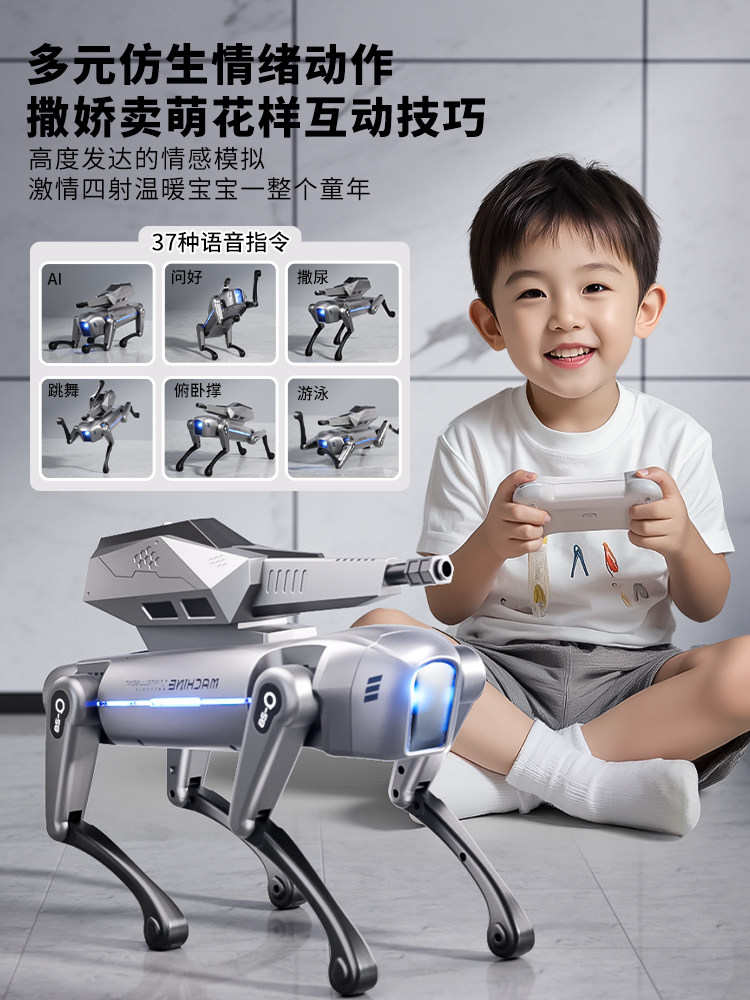 Boy's Birthday Gift Kidsren's Intelligent Remote Control Robot Dog 2025 New Mechanical Ai Artificial Programmable Toy